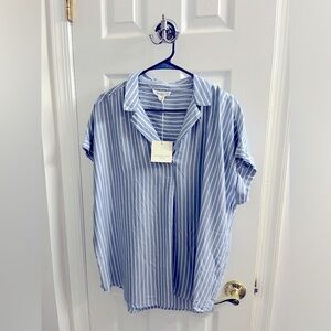 Brand NEW never worn with the tags still on summer top!  Aquamarine & White.